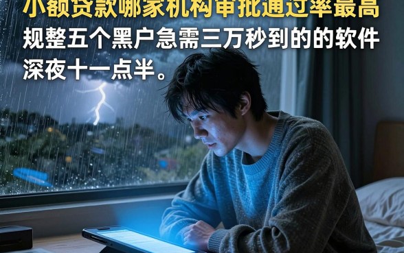 小额贷款哪家机构审批通过率最高，规整五个黑户急需三万秒到的的软件