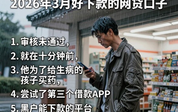2026年3月好下款的网贷口子,罗列5个黑户能下款的平台