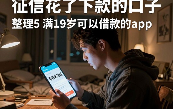 征信花了下款的口子,整理5个满19岁可以借款的app