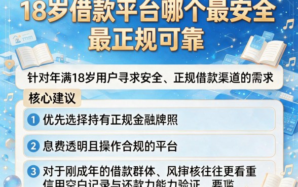 18岁借款平台哪个最安全,最正规可靠,理出5个简单容易贷款口子