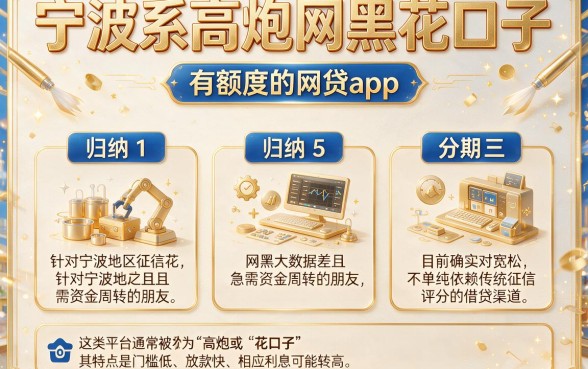 宁波系高炮网黑花口子，归纳5个分期有额度的网贷app