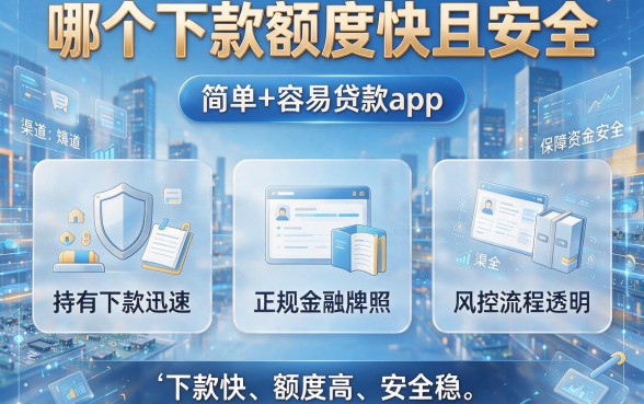 哪个下款额度快且安全,概括5个简单容易贷款app