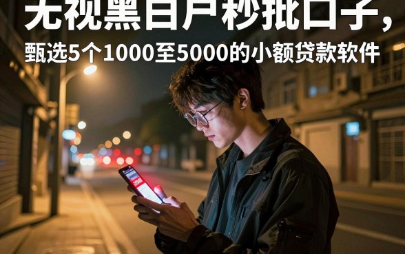 无视黑白户秒批口子,甄选5个1000至5000的小额贷款软件