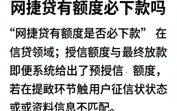 网捷贷有额度必下款吗，精选5个百分百下款无视黑白户口子