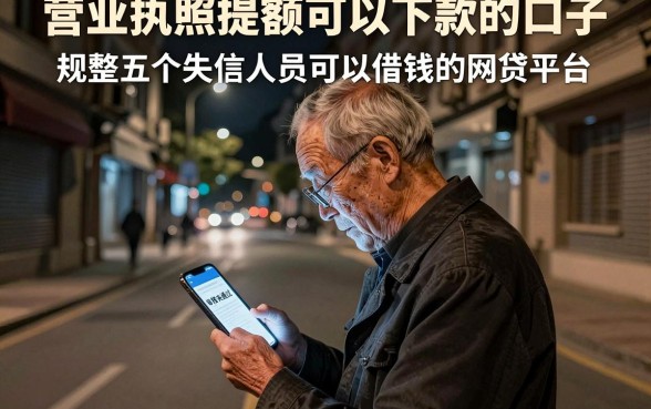营业执照提额可以下款的口子，规整五个失信人员可以借钱的网贷平台