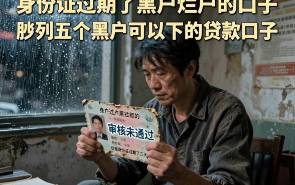 身份证过期了黑户烂户的口子,胪列五个黑户可以下的贷款口子