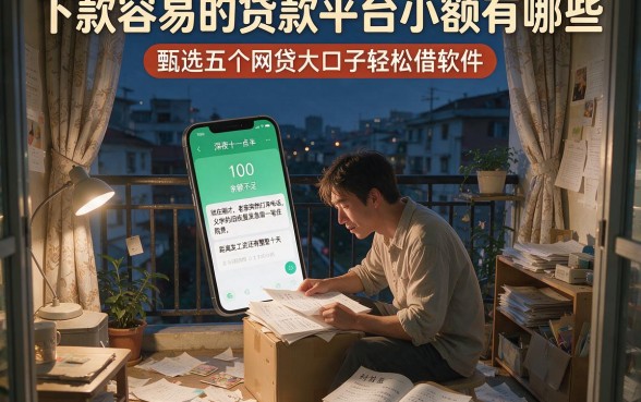 下款容易的贷款平台小额有哪些,甄选五个网贷大口子轻松借软件