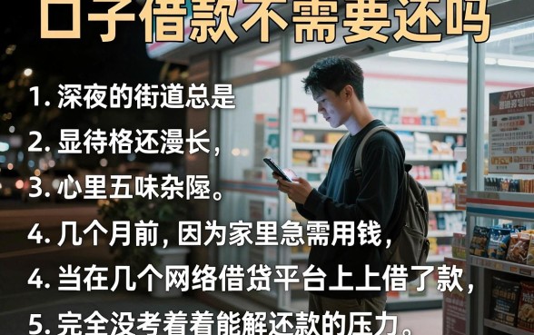 口子借款不需要还吗,概览五个逾期必下款的平台