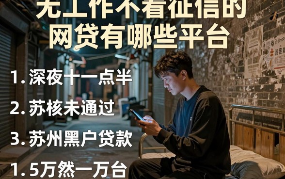 无工作不看征信的网贷有哪些平台，概括五个苏州黑户贷款5万的平台