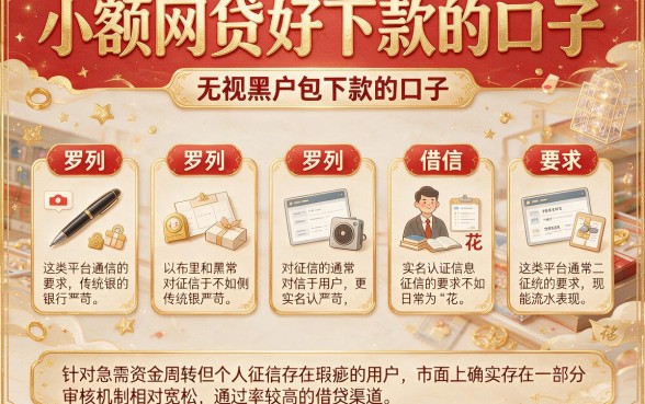 小额网贷好下款的口子，罗列五个无视黑户包下款的口子