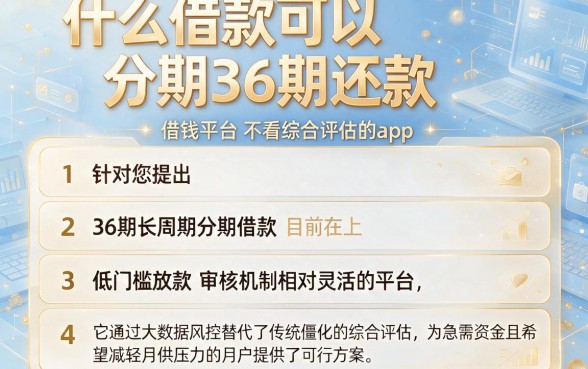 什么借款可以分期36期还款,概括五个借钱平台不看综合评估的app