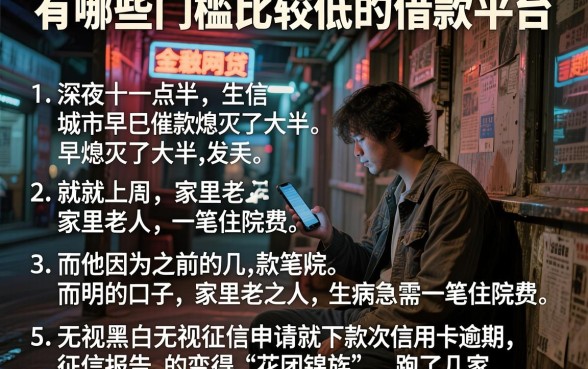 有哪些门槛比较低的借款平台，详细阐述五个无视黑白无视征信申请就下款的口子