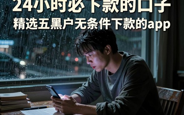 24小时必下款的口子,精选五个黑户无条件下款的app