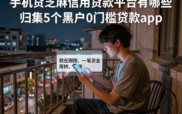手机贷芝麻信用贷款平台有哪些，归集5个黑户0门槛贷款app