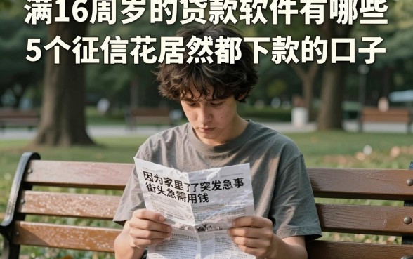 满16周岁的贷款软件有哪些,概括5个征信花居然都下款的口子
