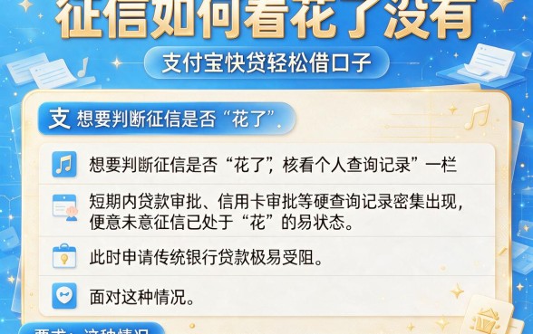 征信如何看花了没有,细致阐述五个支付宝快贷轻松借口子