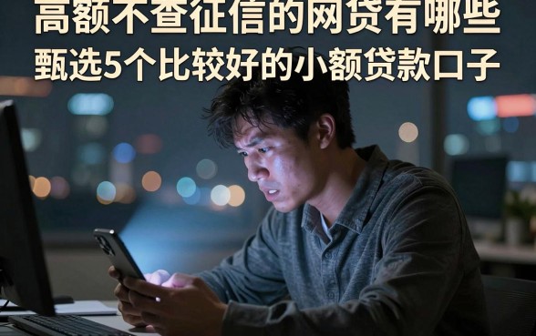 高额不查征信的网贷有哪些，甄选5个比较好的小额贷款口子