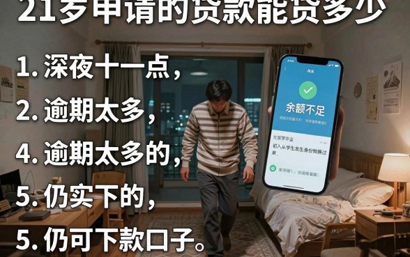 21岁申请的贷款能贷多少,罗列5个逾期太多仍可下款的口子
