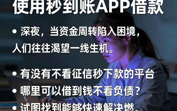 使用秒到账APP借款,归纳五个不看欠款的贷款软件