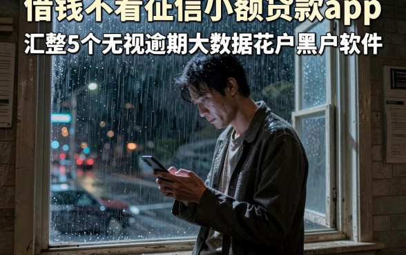 借钱不看征信小额贷款app，汇整5个无视逾期大数据花户黑户软件