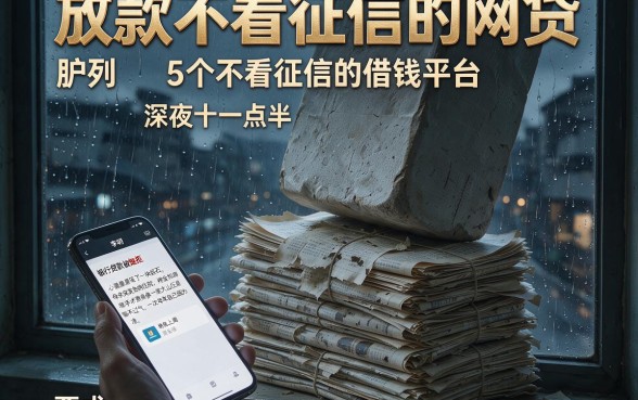 放款不看征信的网贷,胪列5个不看征信的借钱平台