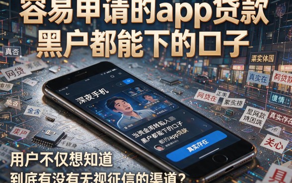 容易申请的app贷款,胪列五个黑户都能下的口子
