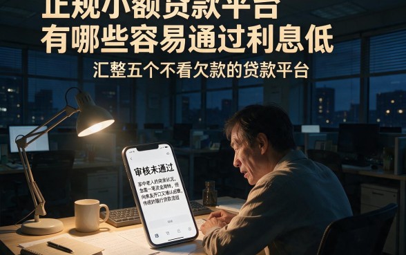 正规小额贷款平台有哪些容易通过利息低，汇整五个不看欠款的贷款平台
