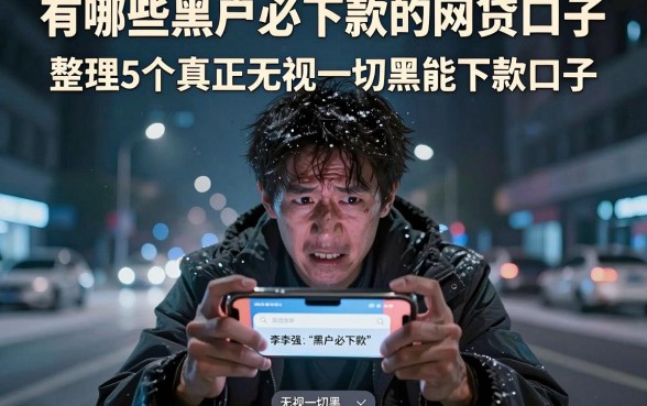 有哪些黑户必下款的网贷口子，整理5个真正无视一切黑能下款口子