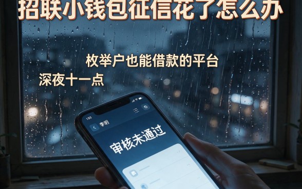 招联小钱包征信花了怎么办,枚举五个黑户也能借款的平台
