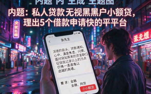 私人贷款无视黑户小额贷,理出5个借款申请快的平台