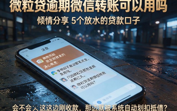 微粒贷逾期微信转账可以用吗,倾情分享5个放水的贷款口子