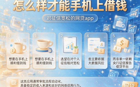 怎么样才能手机上借钱,陈列5个对征信宽松的网贷app