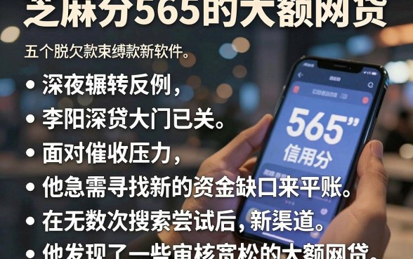 芝麻分565的大额网贷，胪列五个摆脱欠款束缚贷款新软件