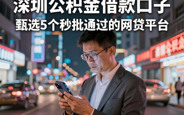 深圳公积金借款口子,甄选5个秒批通过的网贷平台