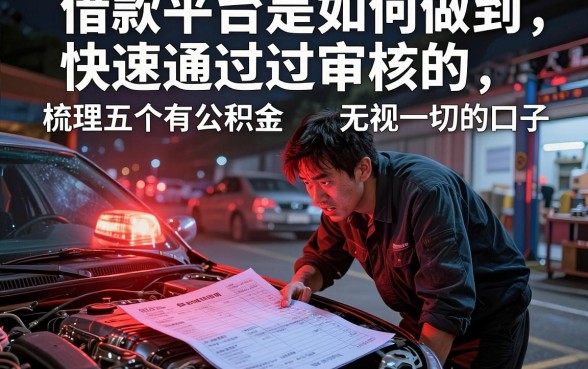 借款平台是如何做到快速通过审核的,梳理五个有公积金无视一切的口子