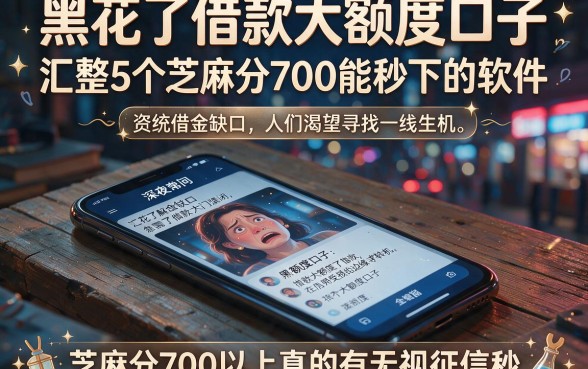 黑花了借款大额度口子，汇整5个芝麻分700能秒下的软件