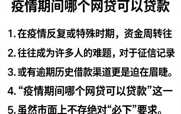 疫情期间哪个网贷可以贷款,条列五个高炮双黑逾期必下款平台