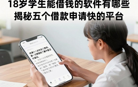 18岁学生能借钱的软件有哪些,揭秘五个借款申请快的平台