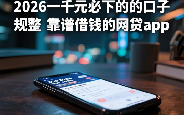 2026一千元必下的的口子，规整五个靠谱借钱的网贷app