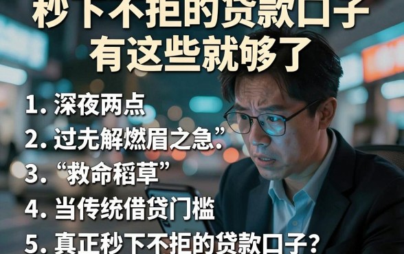 秒下不拒的贷款口子有这些就够了,罗列五个比较靠谱的借钱口子