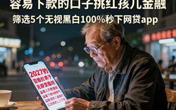 容易下款的口子挑红孩儿金融，筛选5个无视黑白100%秒下网贷app