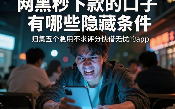 网黑秒下款的口子有哪些隐藏条件，归集五个急用不求评分快借无忧的app