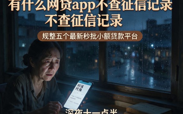 有什么网贷app不查征信记录，规整五个最新秒批小额贷款平台
