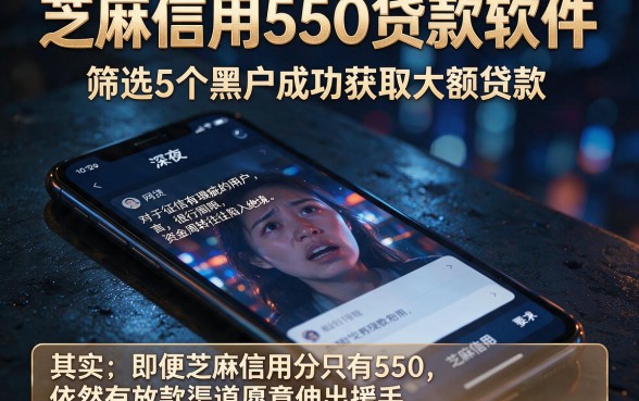 芝麻信用550贷款软件,筛选5个黑户成功获取大额贷款的软件