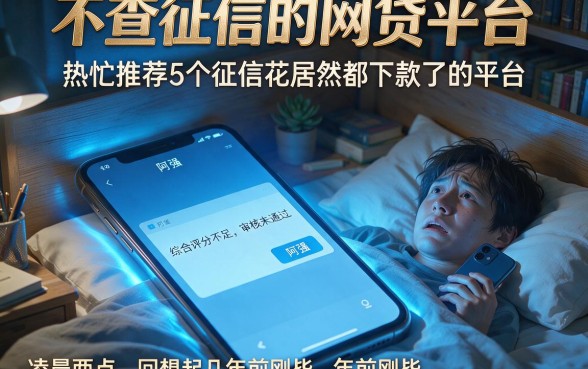 不查征信的网贷平台，热忱推荐5个征信花居然都下款了的平台