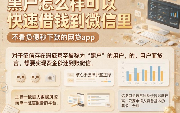 黑户怎么样可以快速借钱到微信里,理出5个不看负债秒下款的网贷app