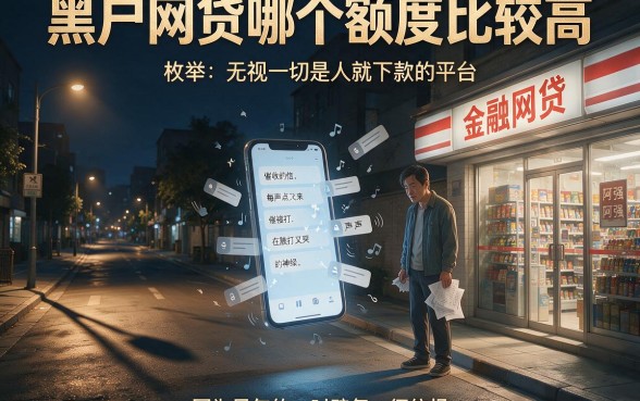 黑户网贷哪个额度比较高，枚举五个无视一切是人就下款的平台