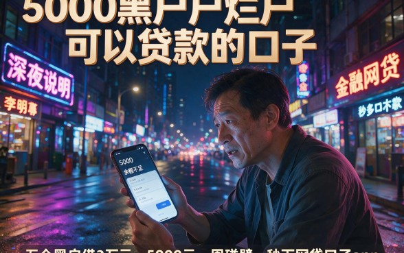 5000黑户烂户可以贷款的口子,详尽说明五个黑户借2万元秒下网贷口子app