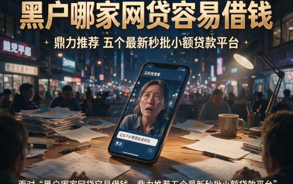 黑户哪家网贷容易借钱，鼎力推荐五个最新秒批小额贷款平台