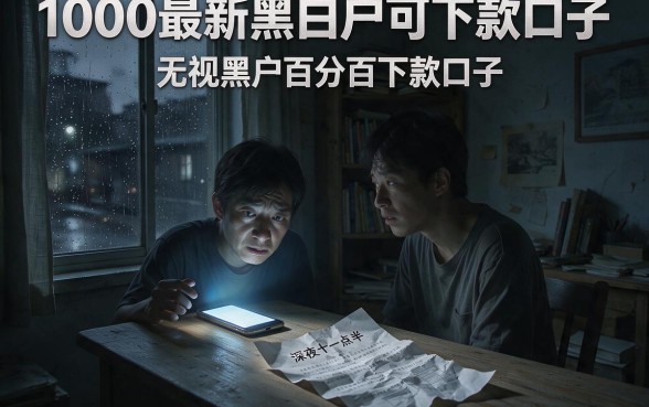 1000最新黑白户可下款口子，整合五个无视黑户百分百下款口子